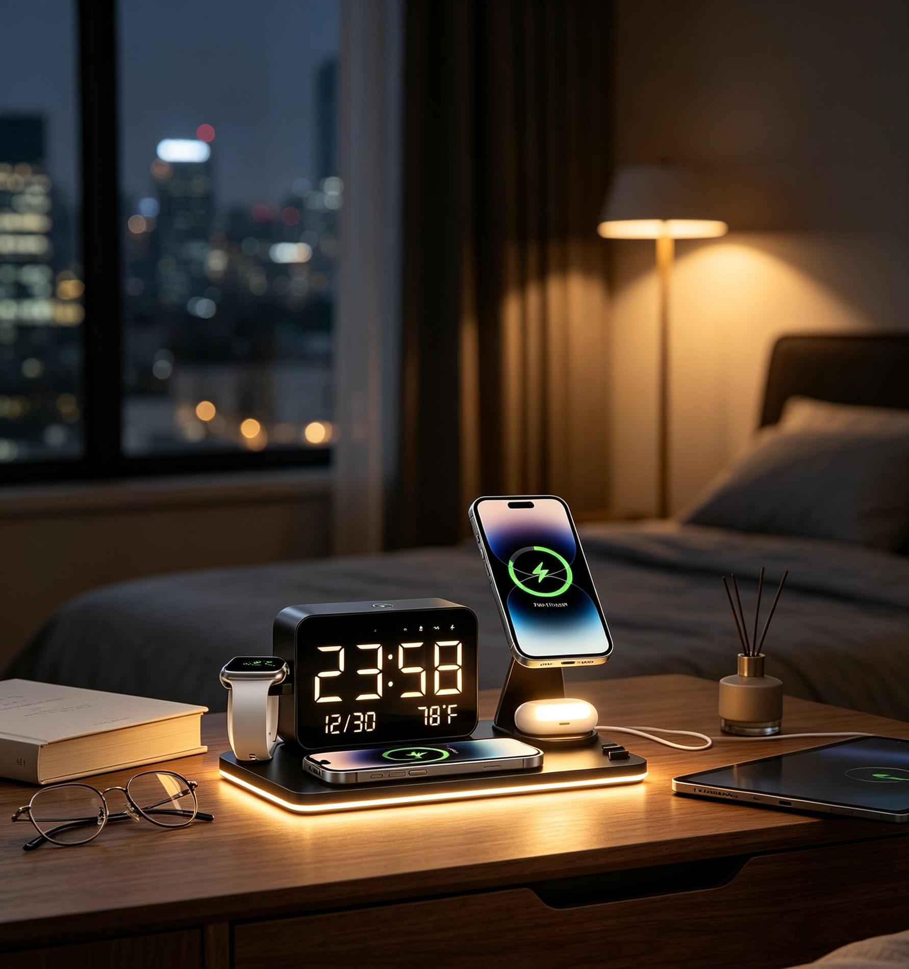 THL MagCharge MC01-B 7-in-1 Wireless Charging Station: Ditch All Your Cables With One Sleek Nightstand Hub