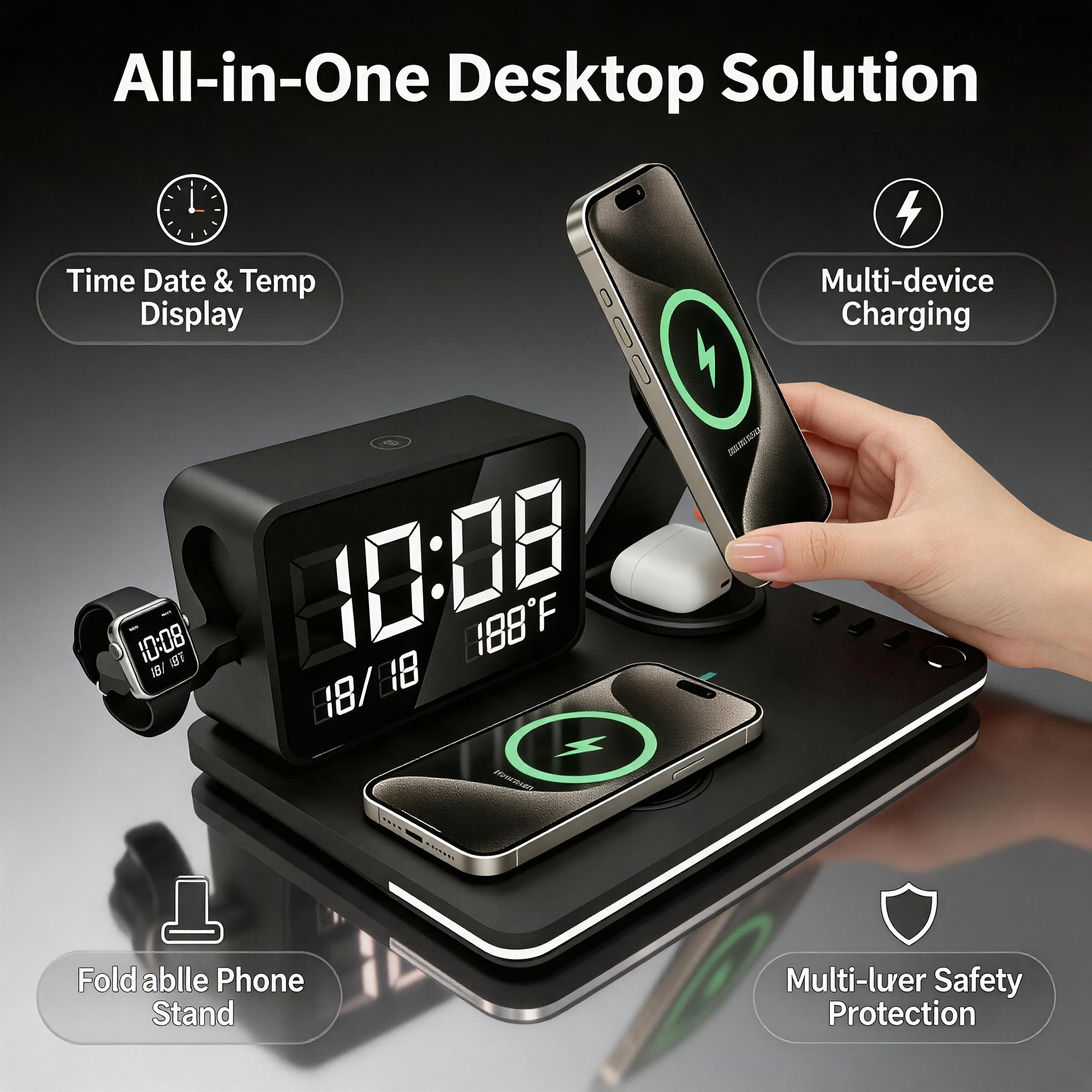 Bedside Cable Chaos? THL MagCharge 7-in-1 Magnetic Charging Station Fixes Everything